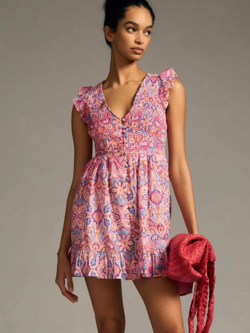 anthropologie peregrine mini dress Peregrine Square-Neck Mini Dress